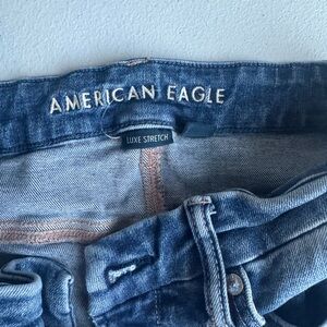 Skinny American Eagle Outfitters High Rise Luxe Stretch Jeans - Dark Blue
